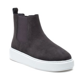 J/SLIDES NYC Dani Chelsea Gray Nubuck Suede Platform Slip On Bootie 8.5 NEW NIB